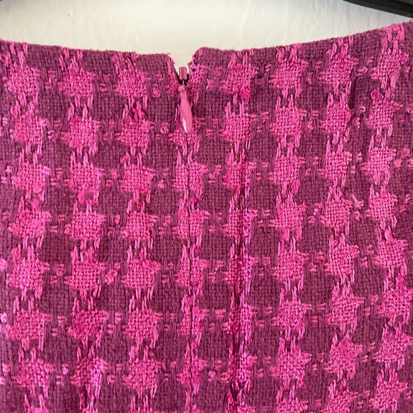 Kay Unger Pink Tweed Pencil Dress Sz 8 - Picture 4 of 5